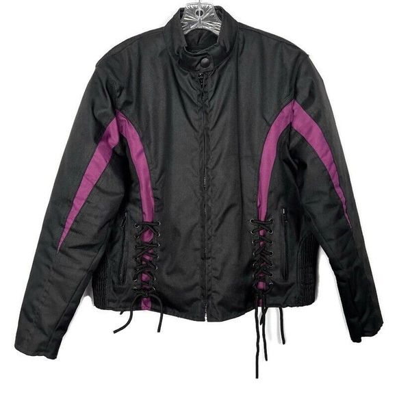 Veste Moto Pour Femme Taille 3X Bordeaux - Neuf Sans étiquette, Style Blousier Motard, Coupe Plus-size